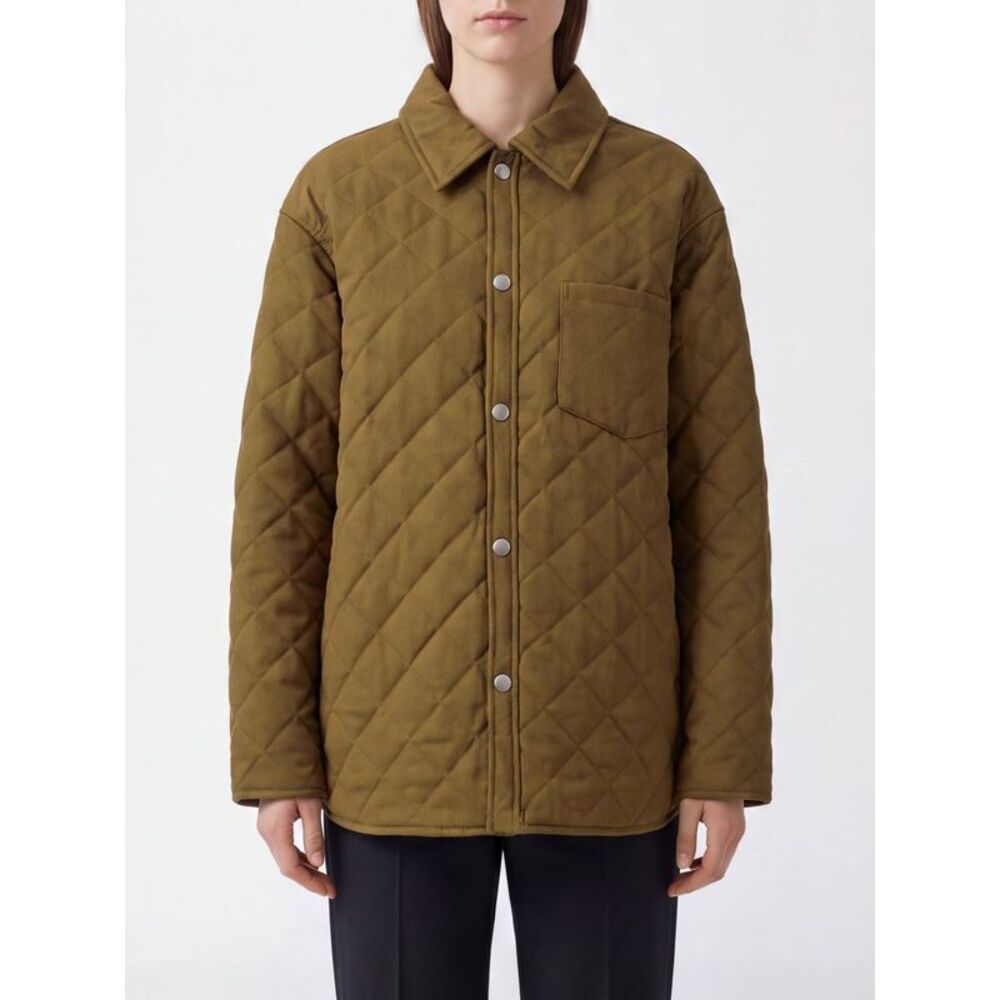 A.P.C. Women Quilted Wool Blend Shirt Jacket A.P.C. With Classic Collar